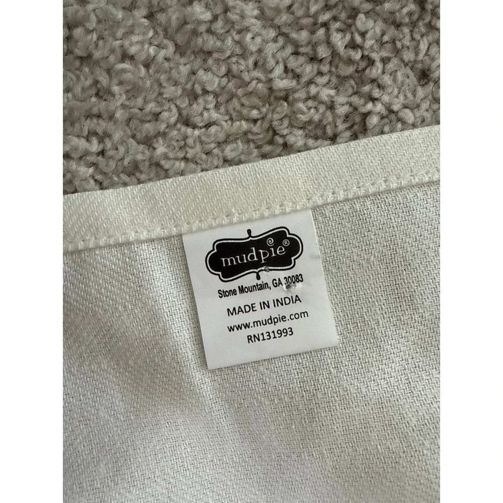 Mud Pie Wine Definition Tea Towel White Cotton Funny Kitchen Bar Hand Towel